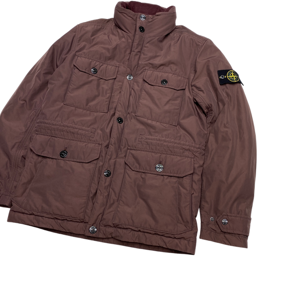 Stone Island 2015 Maroon Micro Reps Down Jacket