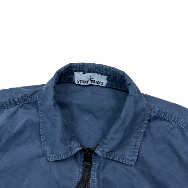Stone Island 2021 Blue Cotton Overshirt - Medium
