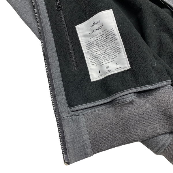 Stone Island 2014 Grey Fleece Lined Soft Shell R Jacket