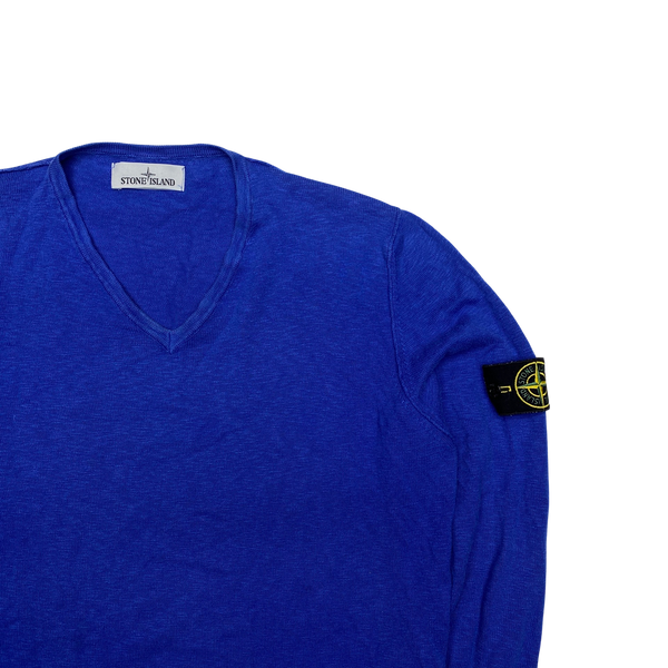 Stone Island 2015 Blue V Neck Jumper