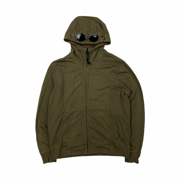 CP Company Khaki Cotton Goggle Hoodie