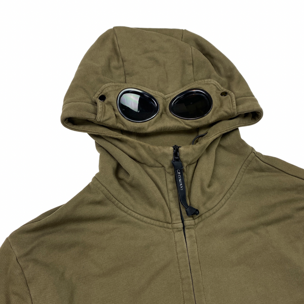 CP Company Khaki Cotton Goggle Hoodie