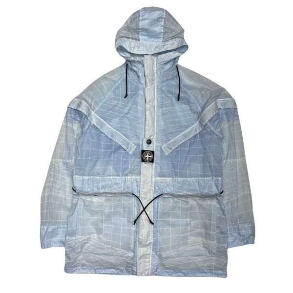Stone Island 2021 Ice Blue Reflective Grid Lamy TC Jacket