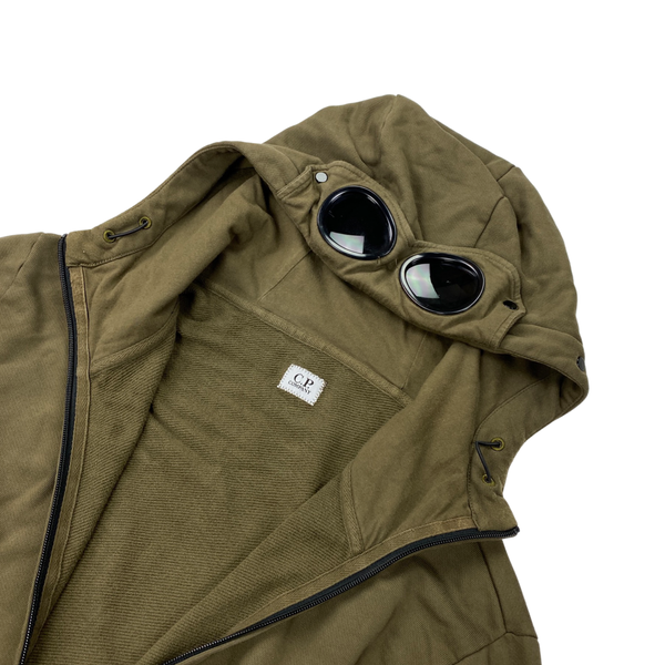 CP Company Khaki Cotton Goggle Hoodie