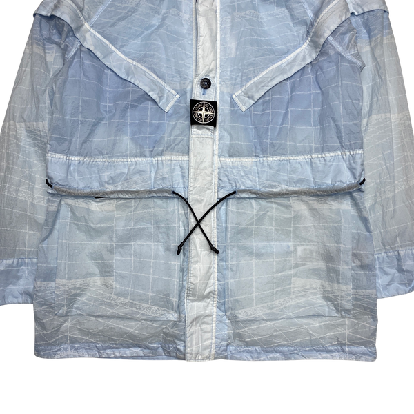 Stone Island 2021 Ice Blue Reflective Grid Lamy TC Jacket