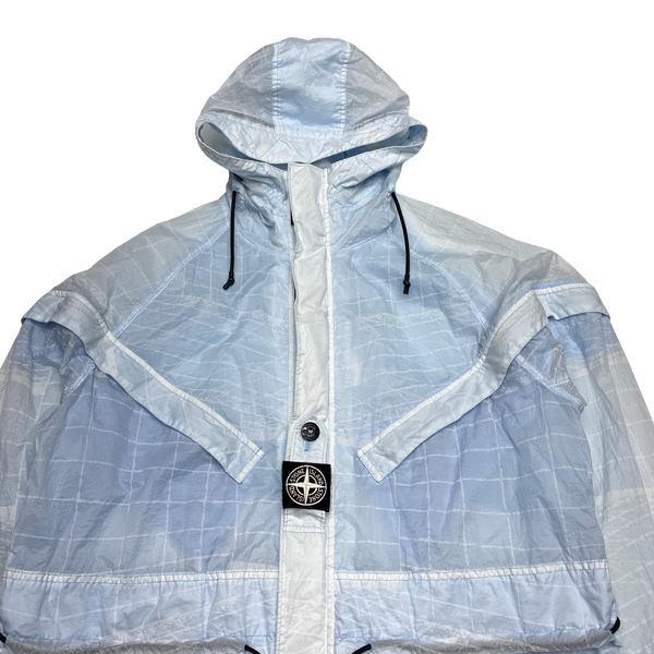 Stone Island 2021 Ice Blue Reflective Grid Lamy TC Jacket