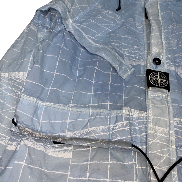 Stone Island 2021 Ice Blue Reflective Grid Lamy TC Jacket