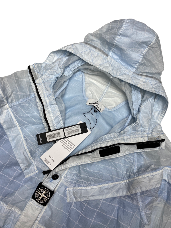 Stone Island 2021 Ice Blue Reflective Grid Lamy TC Jacket