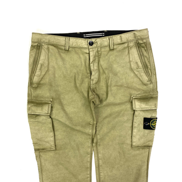 Stone Island Garment Dyed Olive Cargo / Combat Trousers