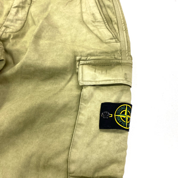 Stone Island Garment Dyed Olive Cargo / Combat Trousers