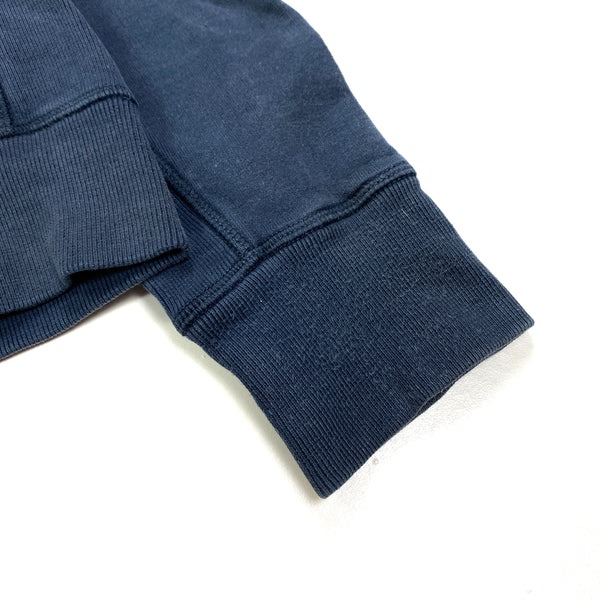 Stone Island Navy Zipped Cotton Hoodie