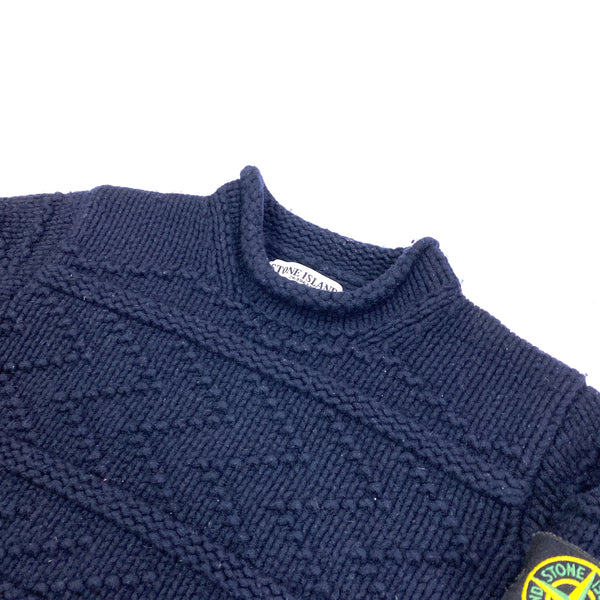 Stone Island Roll Neck Rib Knit Black | END. (KR)