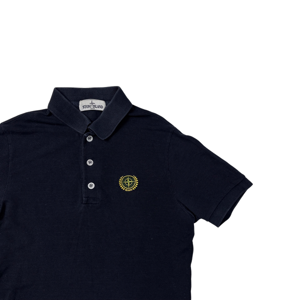 Stone Island Navy Cotton 30th Anniversary Polo Shirt - Medium