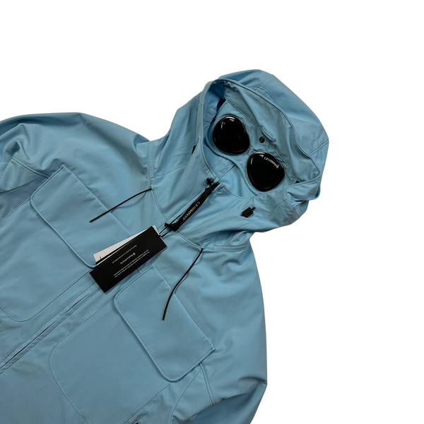 CP Company Light Blue Soft Shell R Goggle Jacket - XXL