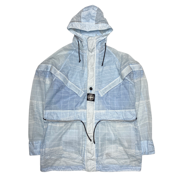 Stone Island 2021 Ice Blue Reflective Grid Lamy TC Jacket