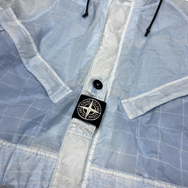 Stone Island 2021 Ice Blue Reflective Grid Lamy TC Jacket