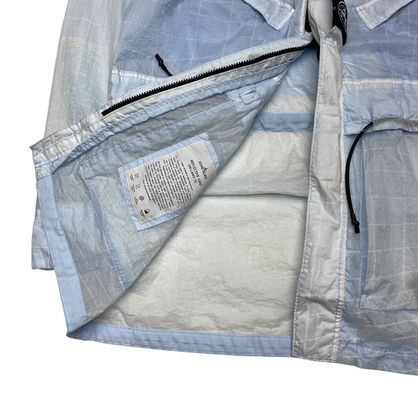 Stone Island 2021 Ice Blue Reflective Grid Lamy TC Jacket