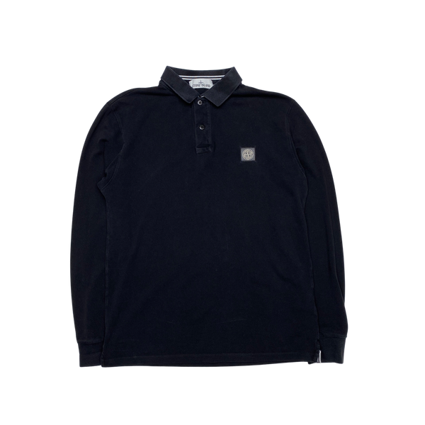 Stone Island 2016 Black Longsleeve Polo Shirt