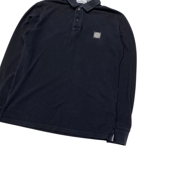 Stone Island 2016 Black Longsleeve Polo Shirt