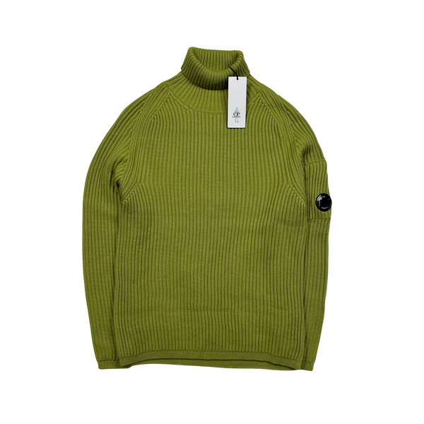 CP Company Thick Ribbed Roll Neck Knit - Large