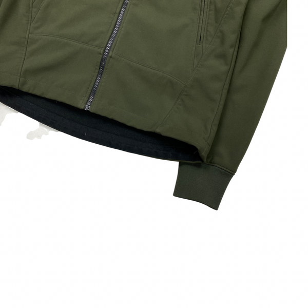 CP Company Green Khaki Soft Shell Goggle Jacket