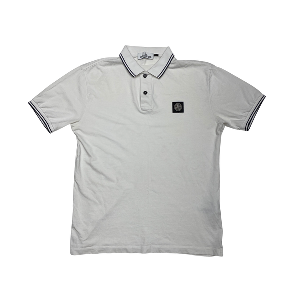 Stone Island 2019 White Polo Shirt
