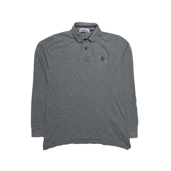 Stone Island 2017 Grey Longsleeve Polo Shirt