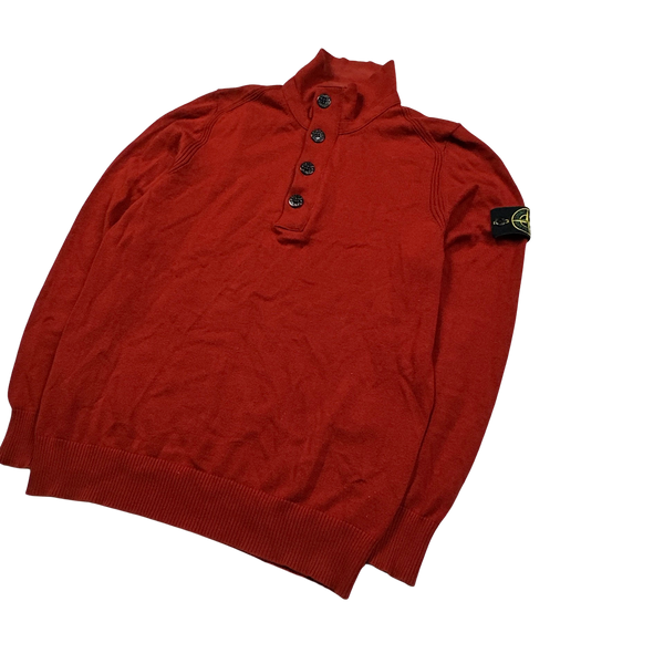 Stone Island 2019 Red Pullover Knit - Small