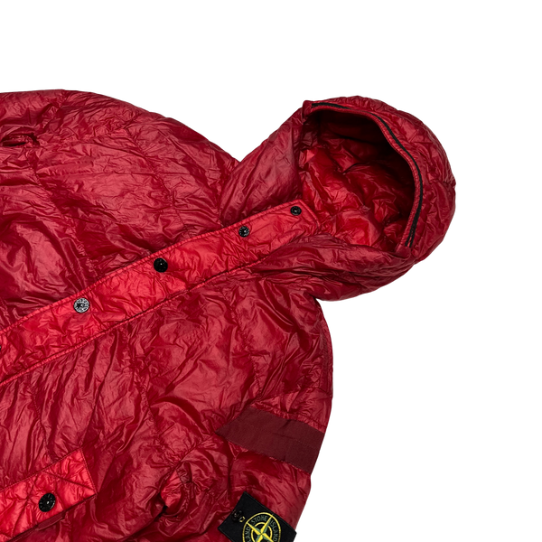Stone Island 2011 Red Garment Dyed Down Filled Puffer Jacket