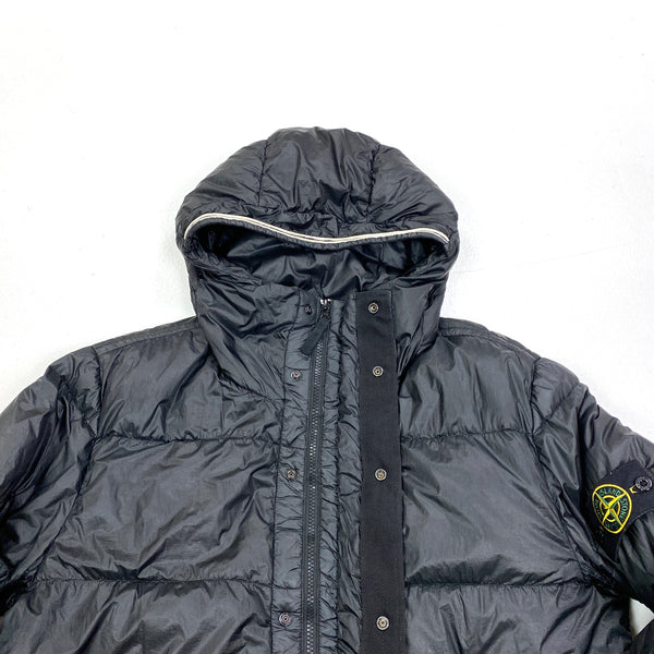 Stone Island Black Garment Dyed Down Puffer Jacket