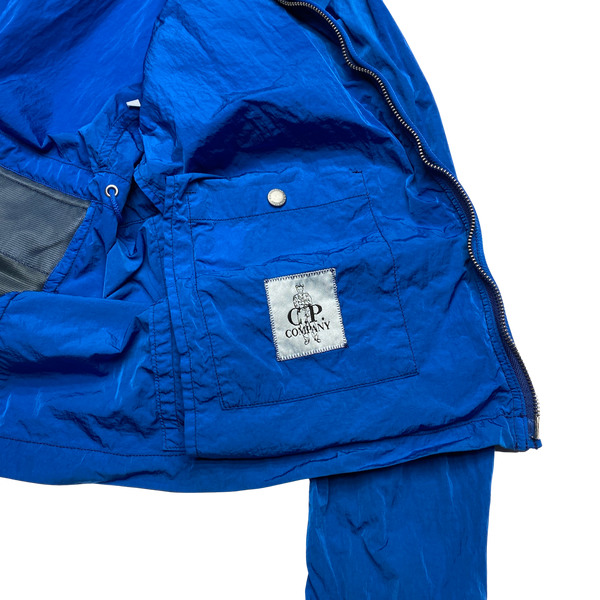 CP Company Chrome Shimmer Goggle Multi Pocket Blue Jacket