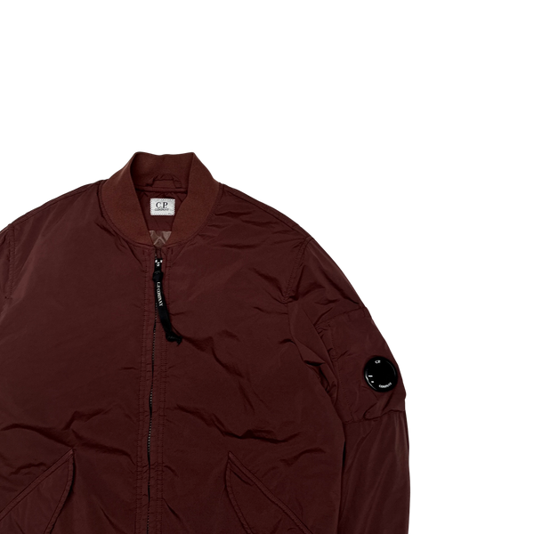 CP Company Maroon Nycra Quilted Jacket