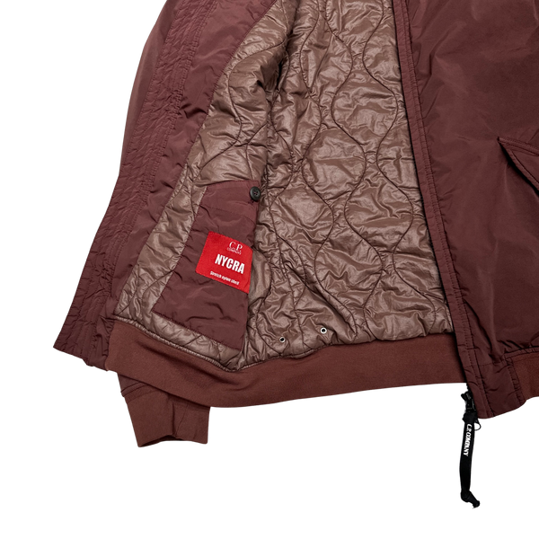 CP Company Maroon Nycra Quilted Jacket