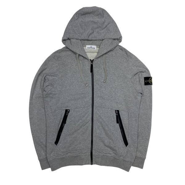 Stone Island 2017 Grey Cotton Zipped Hoodie