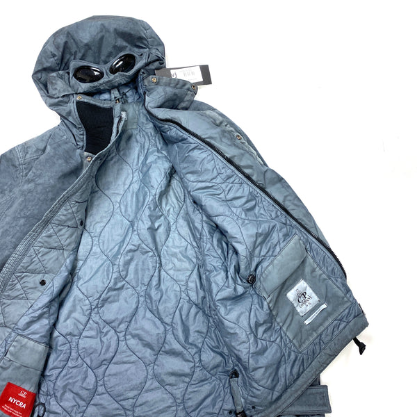 CP Company Petrol Blue Re Colour Nycra Goggle Jacket