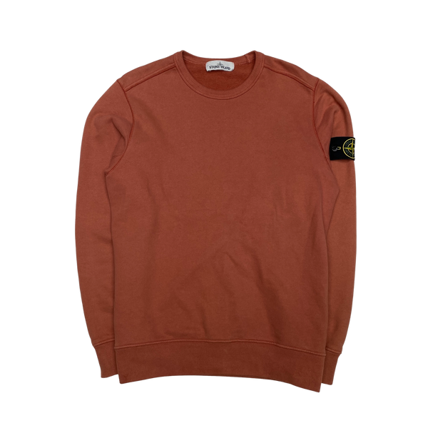 Stone Island 2019 Terracotta Cotton Crewneck Sweatshirt