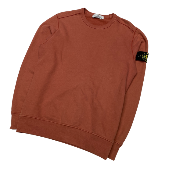 Stone Island 2019 Terracotta Cotton Crewneck Sweatshirt