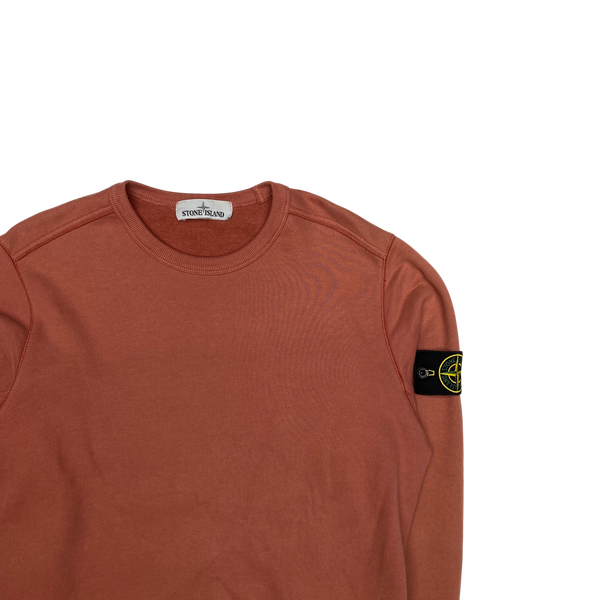 Stone Island 2019 Terracotta Cotton Crewneck Sweatshirt