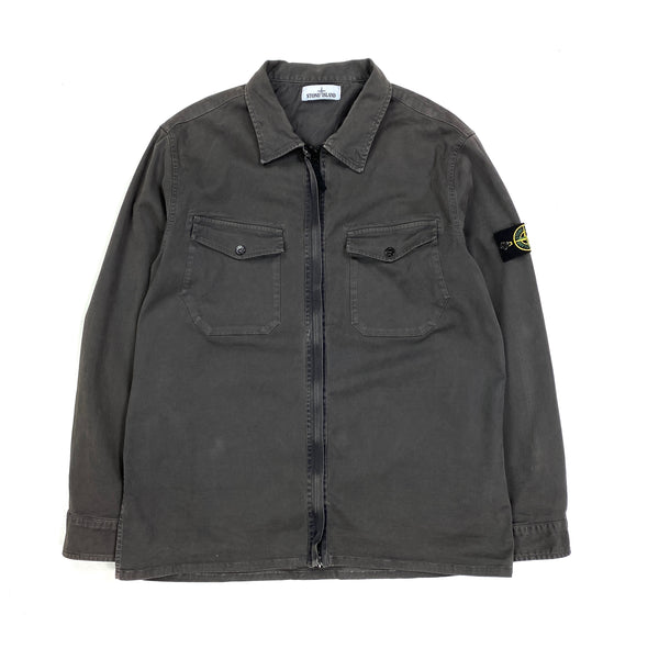 Stone Island Charcoal Grey Zipped Overshirt