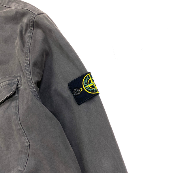 Stone Island Charcoal Grey Zipped Overshirt