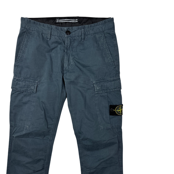 Stone Island 2018 Slate Blue Slim Fit Cargo Trousers - 31"