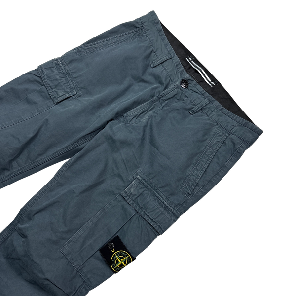 Stone Island 2018 Slate Blue Slim Fit Cargo Trousers - 31"