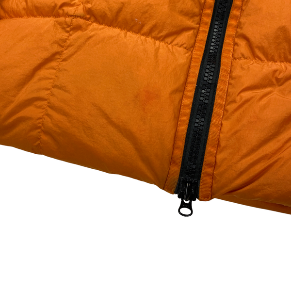Stone Island Orange Down Garment Dyed Crinkle Reps Puffer Jacket
