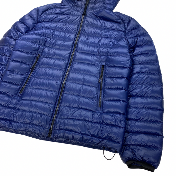 CP Company Blue Dyed Down Goggle Jacket