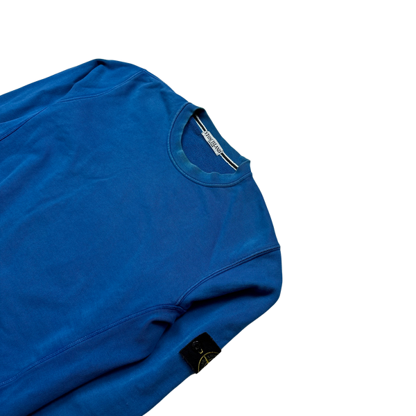 Stone Island 2011 Blue Thick Cotton Sweatshirt - Large