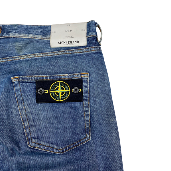 Stone Island 2016 Slim Light Wash Denim Jeans