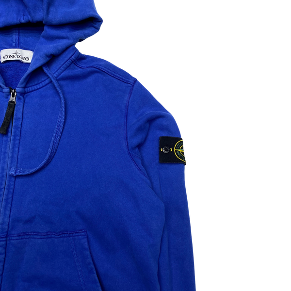 Stone Island 2017 Blue Cotton Zipped Hoodie