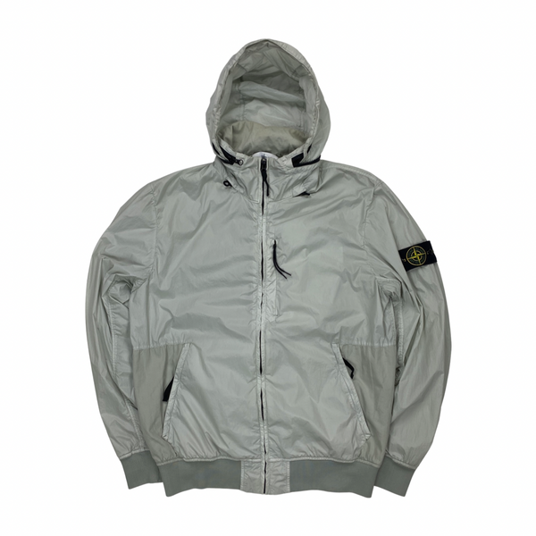 Stone Island Grey Garment Dyed Crinkle Reps Jacket