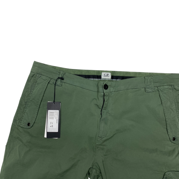 CP Company Green Cotton Lens Viewer Cargo Shorts