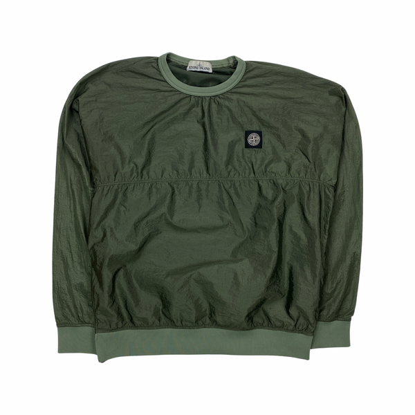 Stone Island Green Nylon Metal Rip Stop Pullover